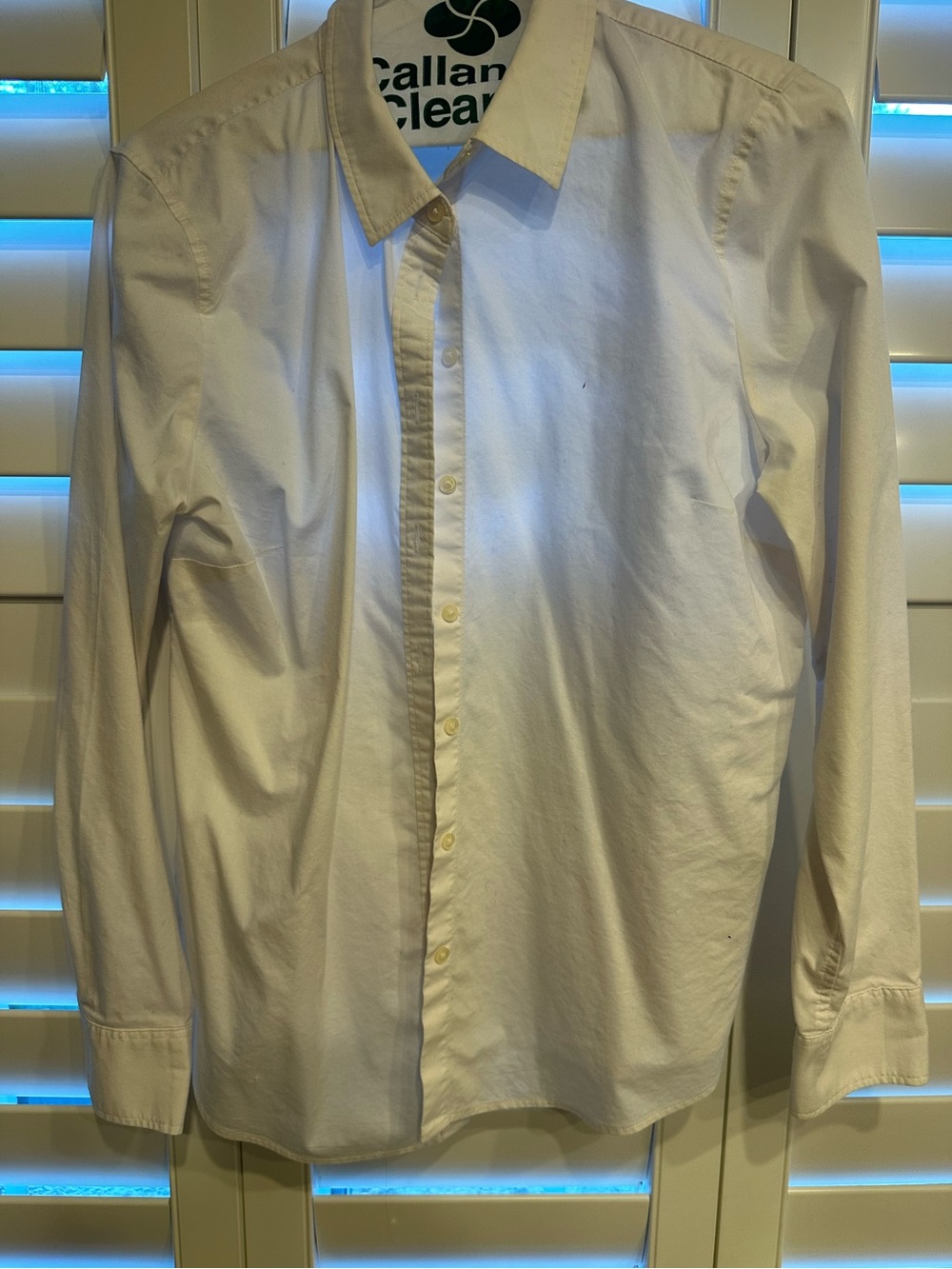 Classic White lauded  Dress Shirt - Clean Collar Design